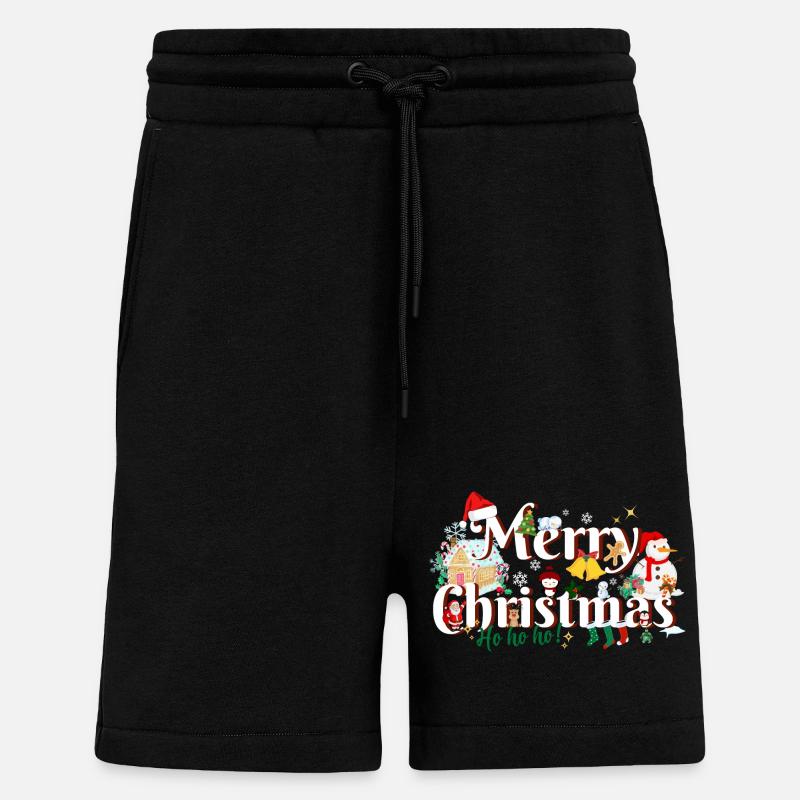 Joyeux Noël - Short bio décontracté fabriqué en UE - SOLID BLACK