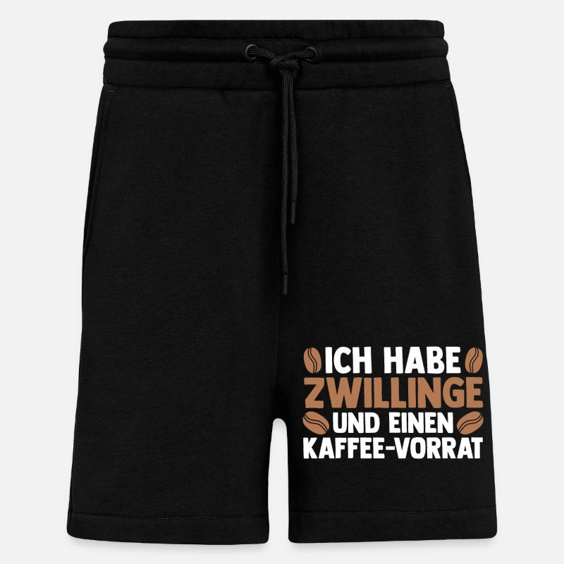 Maman De Jumeaux Café - Short bio décontracté fabriqué en UE - SOLID BLACK