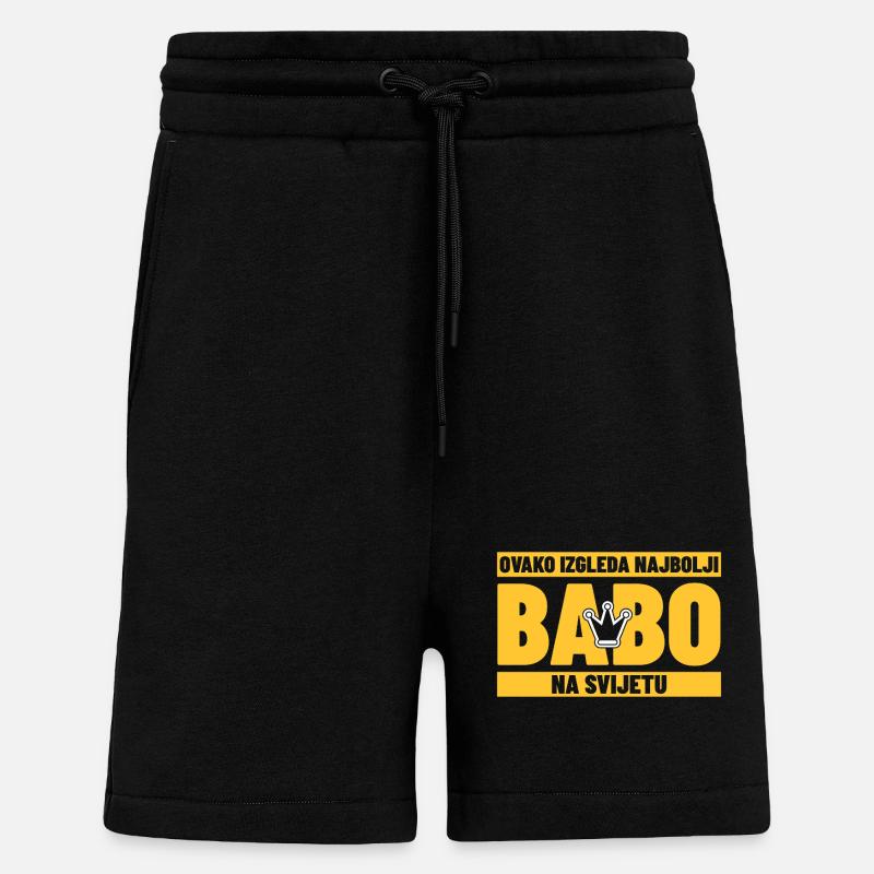 BABO - Short bio décontracté fabriqué en UE - SOLID BLACK