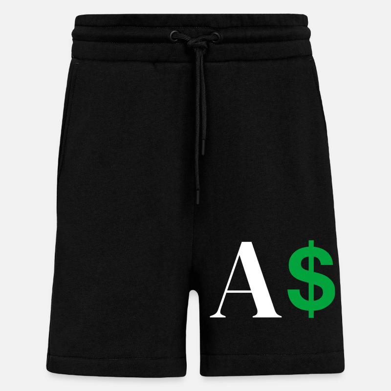 Dollar-Buchstabe - Shorts - made by SPREAD - SOLID BLACK