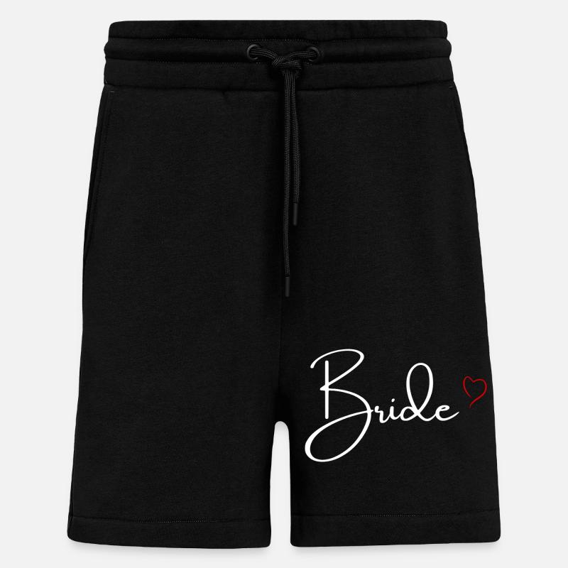 Roter Herzflansch - Shorts - made by SPREAD - SOLID BLACK