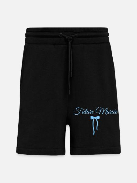 Bride-to-be Blue Bow - Shorts - made by SPREAD - SOLID BLACK