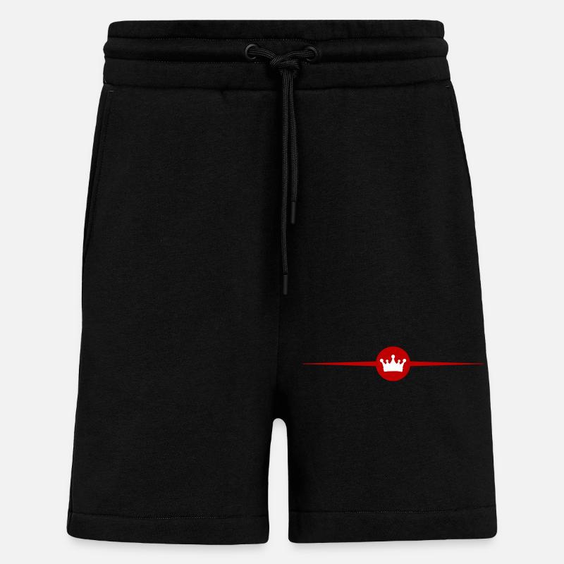 Krone Symbol Element - Shorts - made by SPREAD - SOLID BLACK