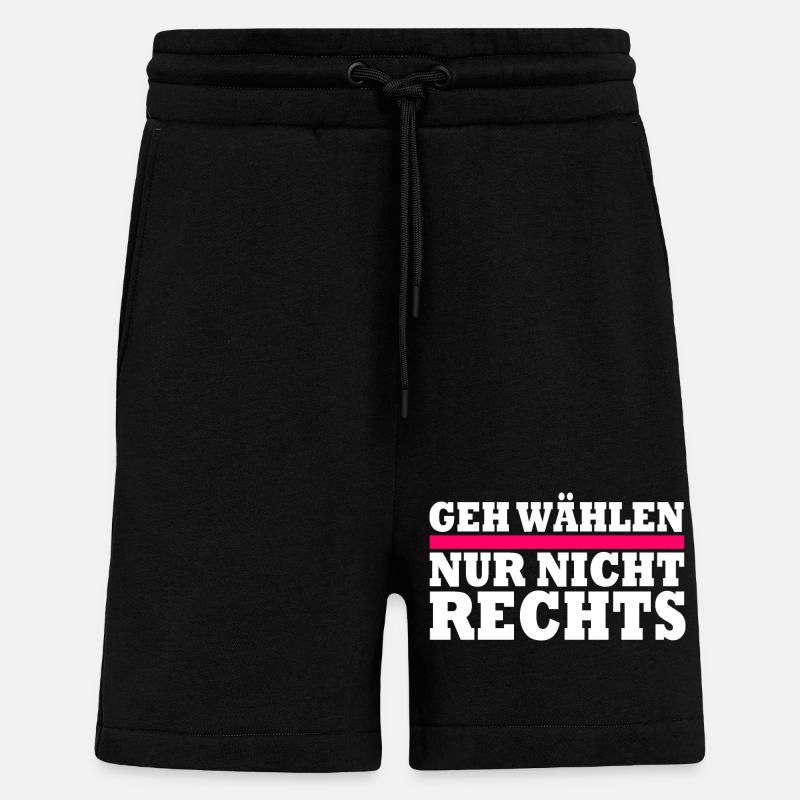 GEH WÄHLEN - Shorts - made by SPREAD - SOLID BLACK