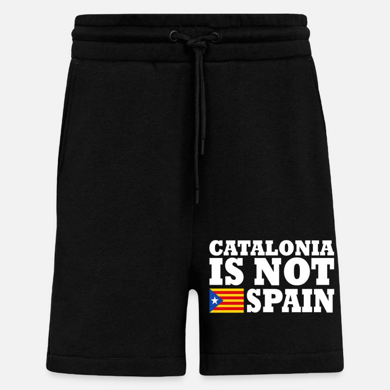 catalonia is not spain - Short bio décontracté fabriqué en UE - SOLID BLACK