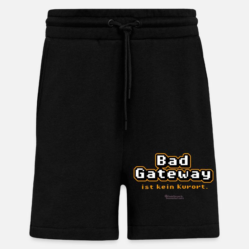 Admin Spruch Bad Gateway - Shorts - made by SPREAD - SOLID BLACK