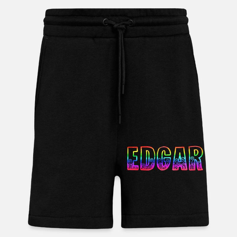 edgar rs arc-en-ciel - Short bio décontracté fabriqué en UE - SOLID BLACK