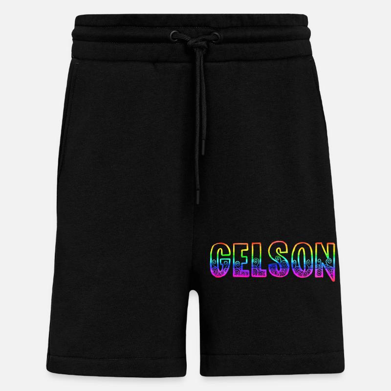 gelson rs regenbogen - Shorts - made by SPREAD - SOLID BLACK