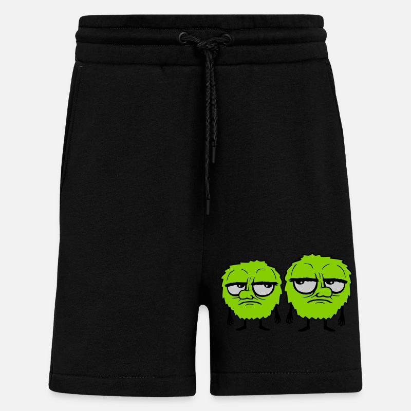 2 Monsters Roll Eyes - Shorts - made by SPREAD - SOLID BLACK
