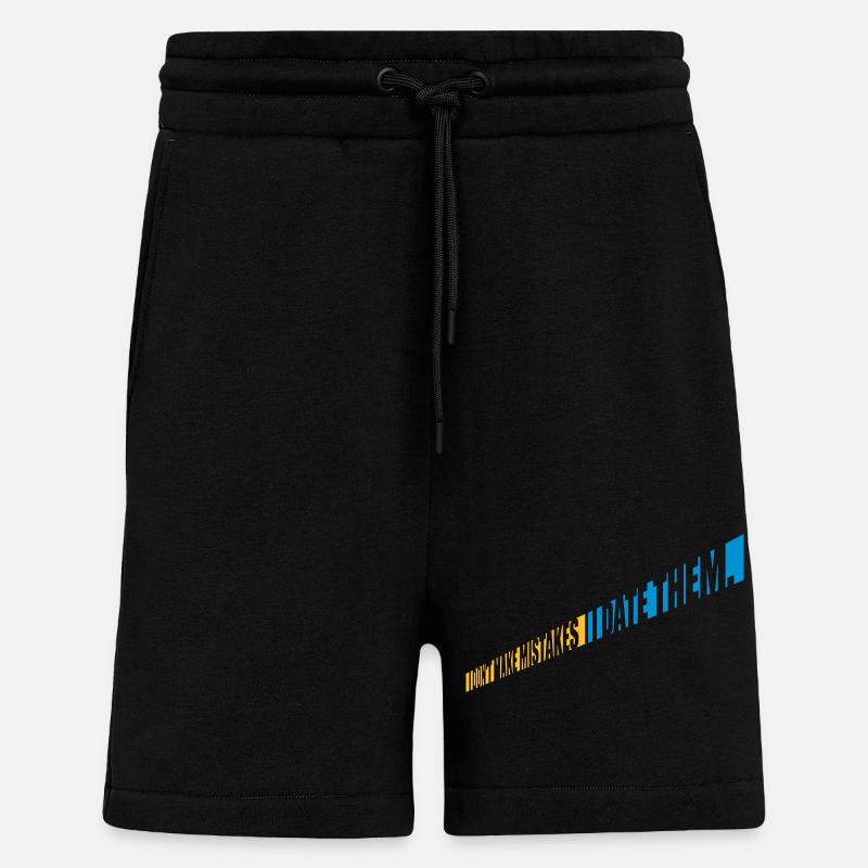 Date Erreurs Citation Logo - Short bio décontracté fabriqué en UE - SOLID BLACK