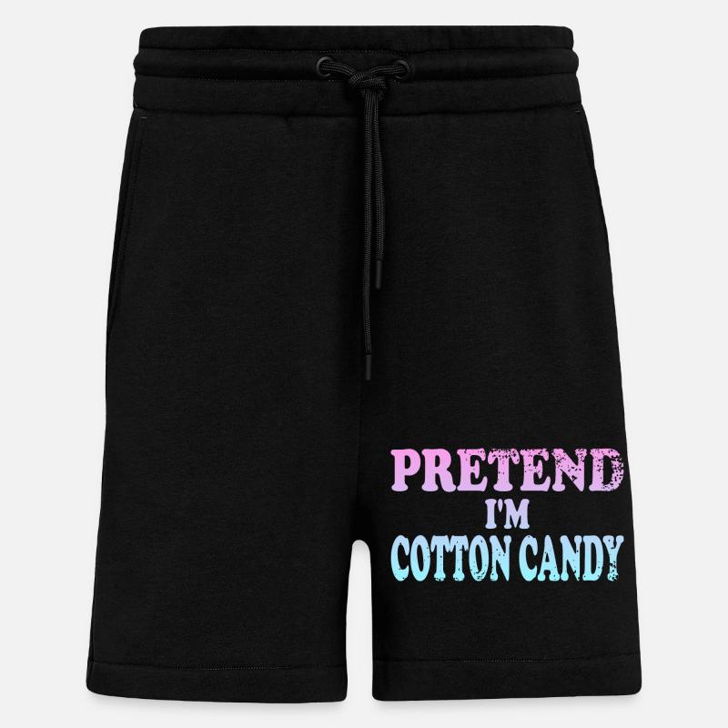 Pretend I'm Cotton Candy - Shorts - made by SPREAD - SOLID BLACK