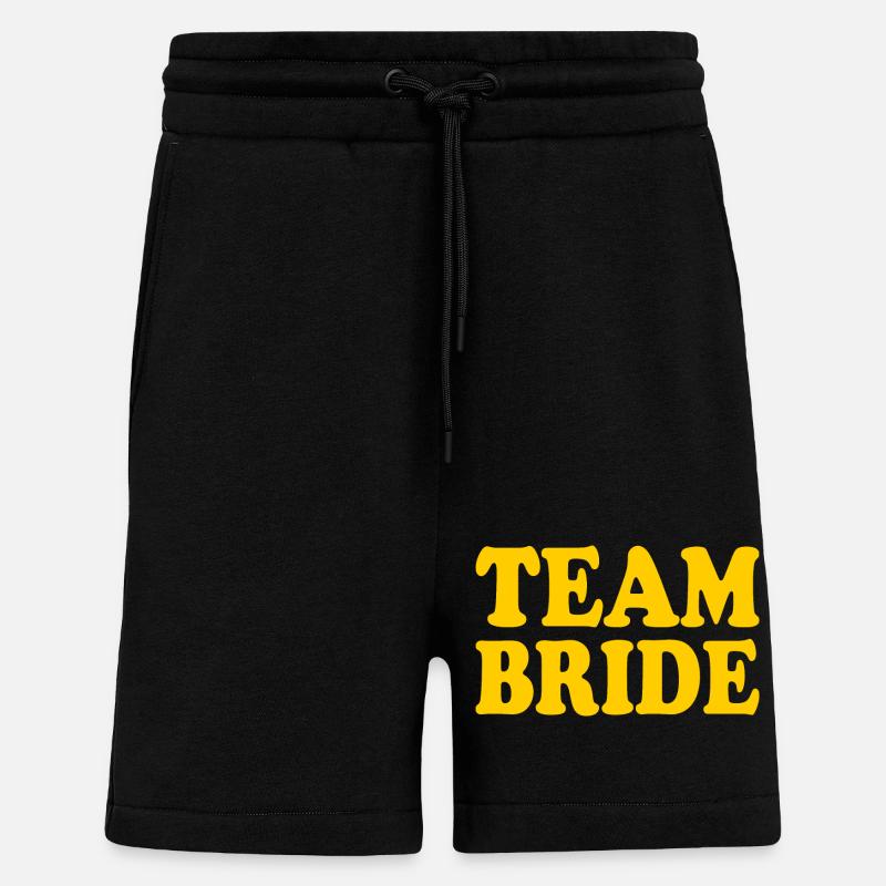 Team bride - Short bio décontracté fabriqué en UE - SOLID BLACK