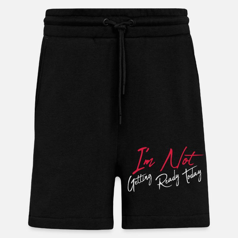 ne pas se préparer aujourd’hui - Short bio décontracté fabriqué en UE - SOLID BLACK