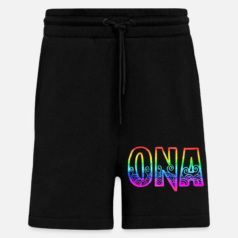 ona rs arc-en-ciel - Short bio décontracté fabriqué en UE - SOLID BLACK