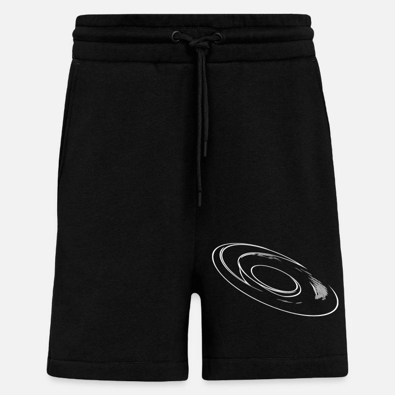 Geometric three-dimensional circular disk - Shorts - made by SPREAD - SOLID BLACK