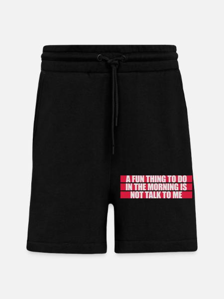 not talk to me - Shorts - made by SPREAD - SOLID BLACK