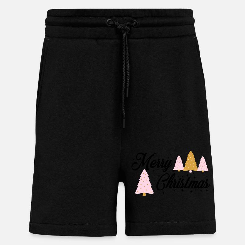 Merry Christmas Tree - Shorts - made by SPREAD - SOLID BLACK