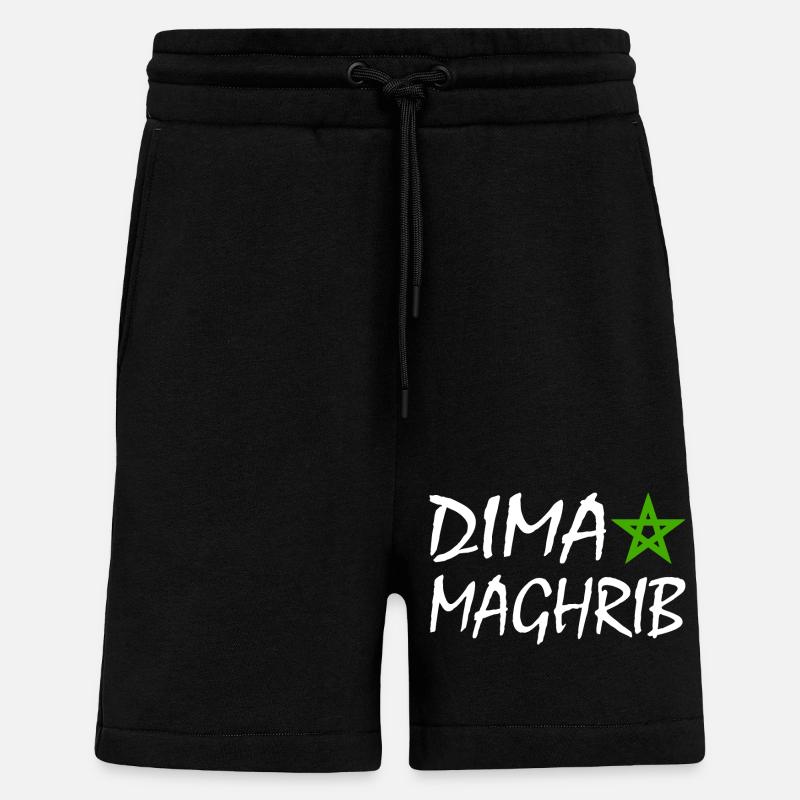 Dima maghrib - morocco - Shorts - made by SPREAD - SOLID BLACK