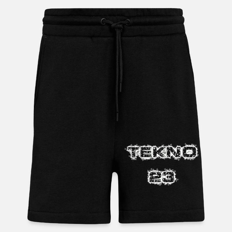 TEKNO 23 blanc - Short bio décontracté fabriqué en UE - SOLID BLACK