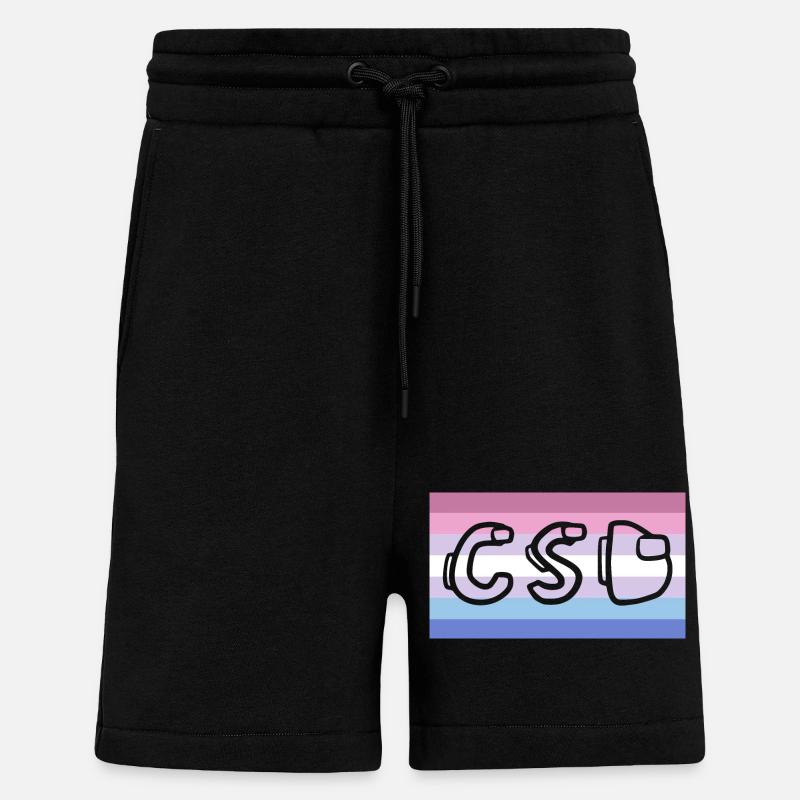 bigender pride CSD - Shorts - made by SPREAD - SOLID BLACK