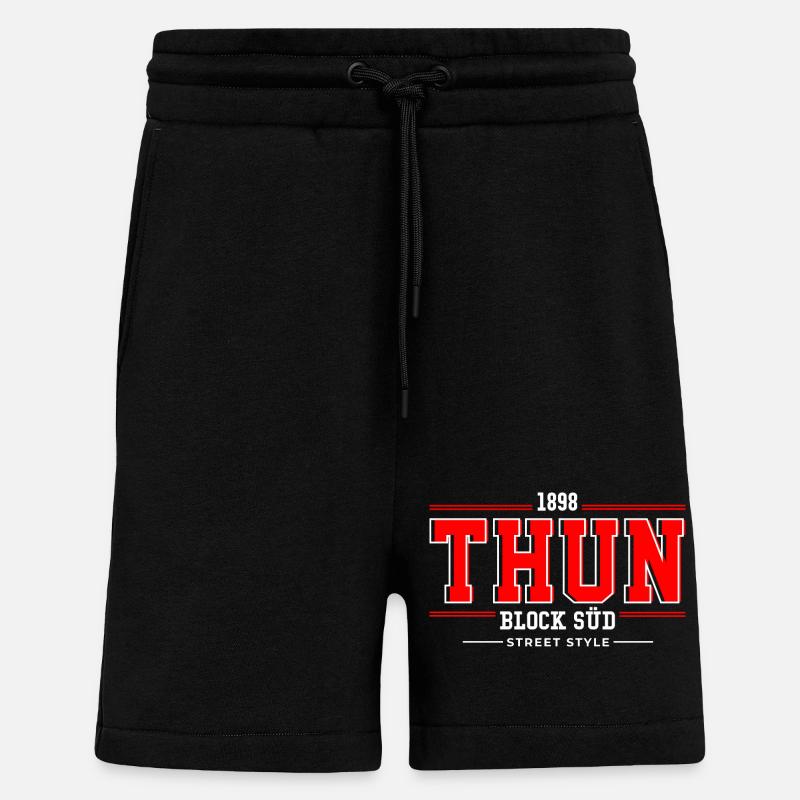 Thon - Short bio décontracté fabriqué en UE - SOLID BLACK