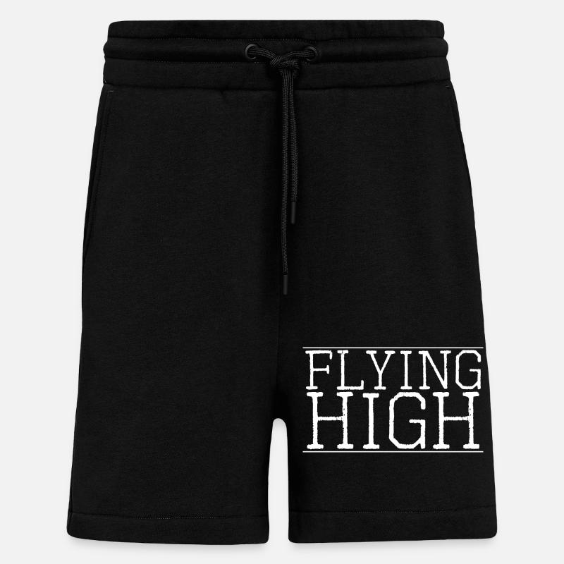 aerial acrobatics fun joke gliding - Shorts - made by SPREAD - SOLID BLACK