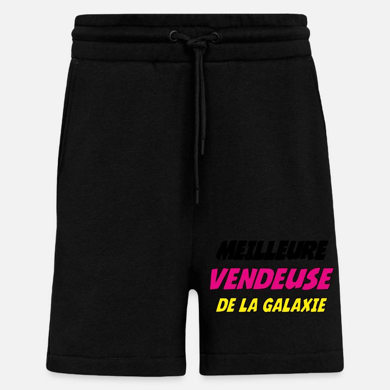 MEILLEURE VENDEUSE DE LA GALAXIE - Short bio décontracté fabriqué en UE - SOLID BLACK