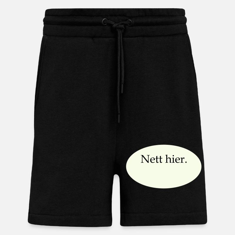 Nett hier Blanko Vorlage - Shorts - made by SPREAD - SOLID BLACK
