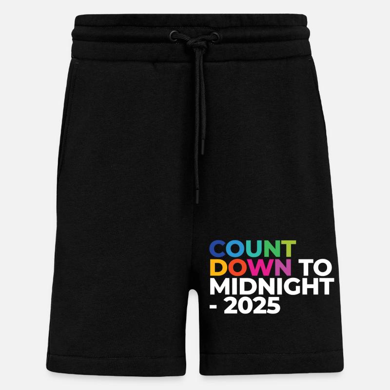 Countdown To Midnight - 2025 - Shorts - made by SPREAD - SOLID BLACK