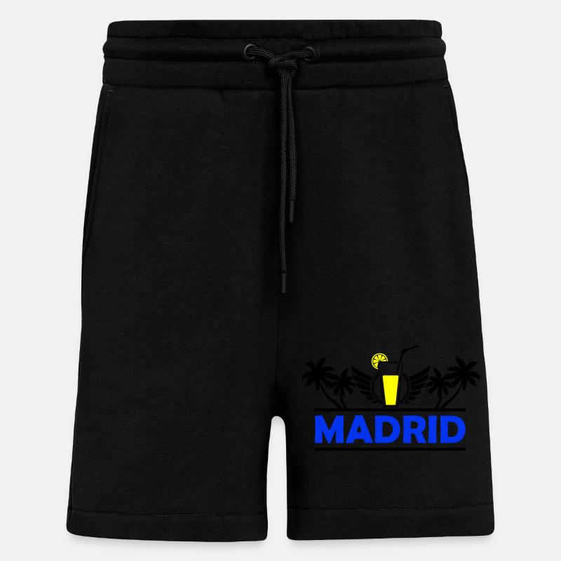 Madrid 2 - Short bio décontracté fabriqué en UE - SOLID BLACK