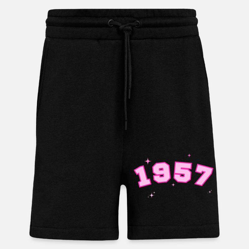 1957 Rose Star - Shorts - made by SPREAD - SOLID BLACK