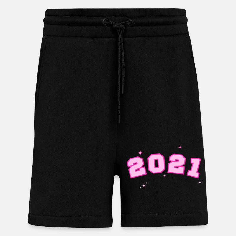 2021 rose étoile - Short bio décontracté fabriqué en UE - SOLID BLACK