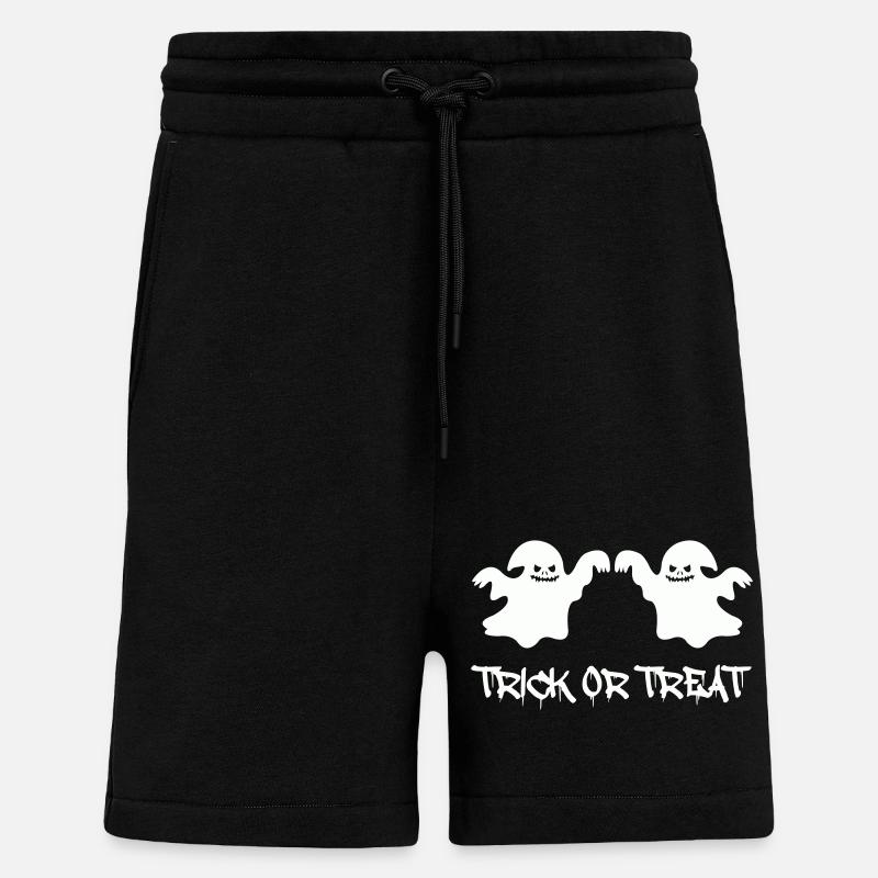 fantômes : trick or treat - Short bio décontracté fabriqué en UE - SOLID BLACK