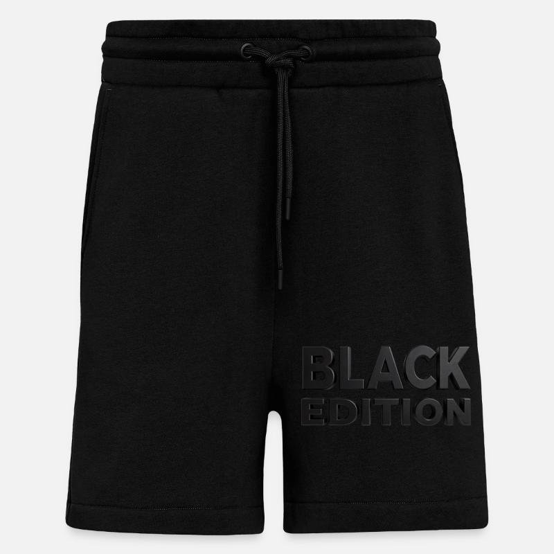 BLACK EDITION par MADFOXX - Short bio décontracté fabriqué en UE - SOLID BLACK