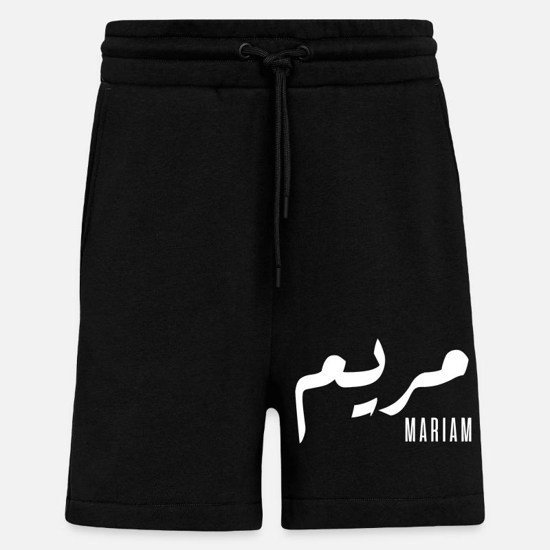 Mariam prénom en arabe - Short bio décontracté fabriqué en UE - SOLID BLACK