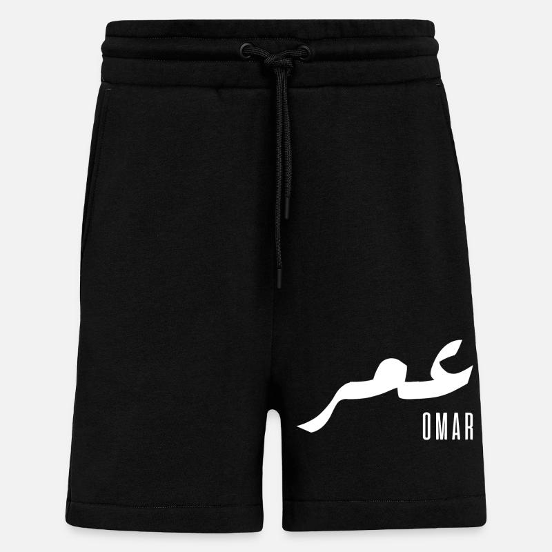 Omar Arabic name - Shorts - made by SPREAD - SOLID BLACK