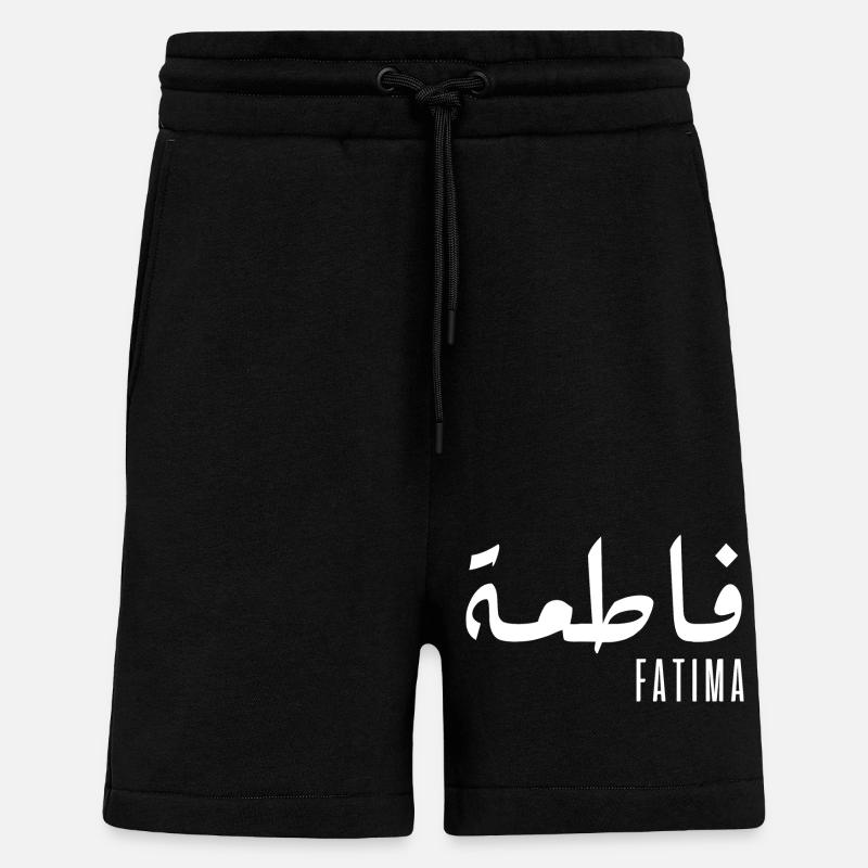 Fatima name in Arabic - Shorts - made by SPREAD - SOLID BLACK