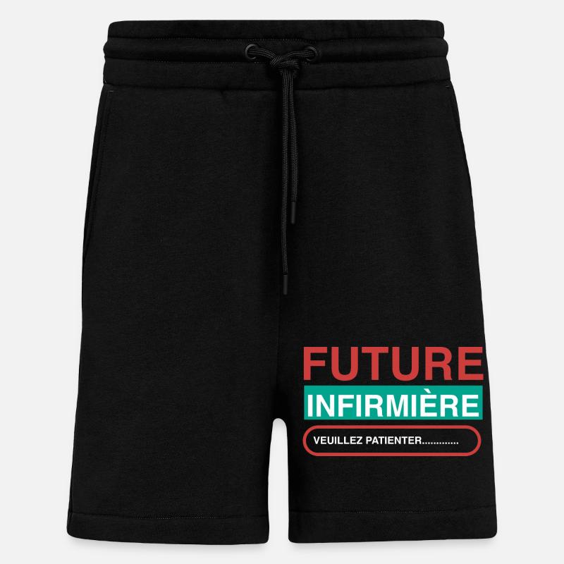 future infirmière - Short bio décontracté fabriqué en UE - SOLID BLACK