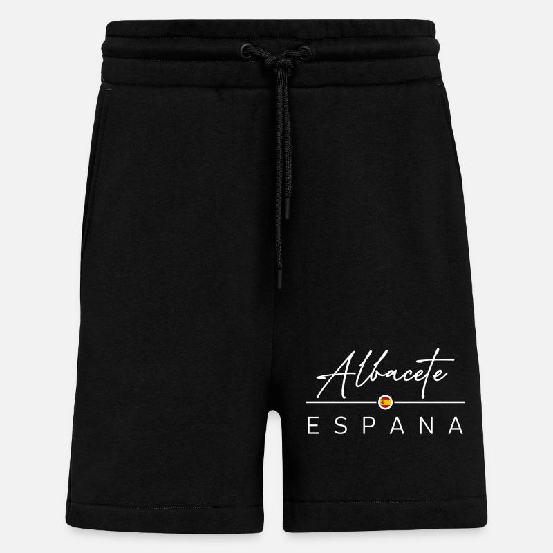 Spain - Albacete - Spain - España - Shorts - made by SPREAD - SOLID BLACK