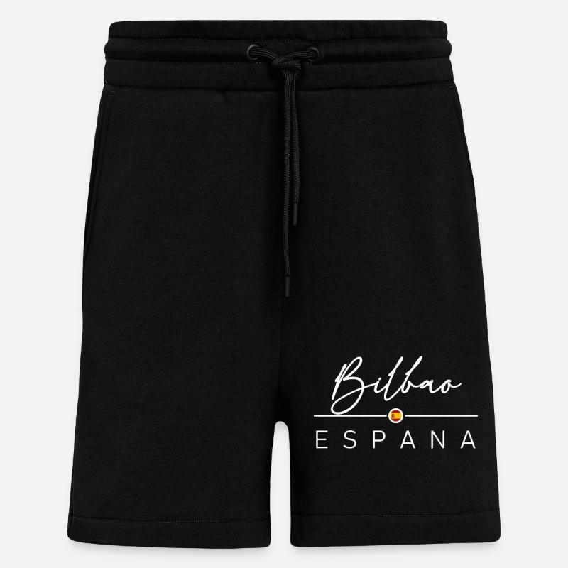 Spain - Bilbao - Spain - España - Shorts - made by SPREAD - SOLID BLACK