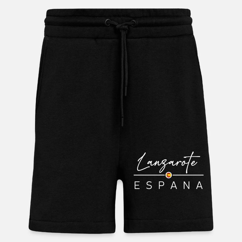 Spain - Lanzarote - Spain - España - Shorts - made by SPREAD - SOLID BLACK