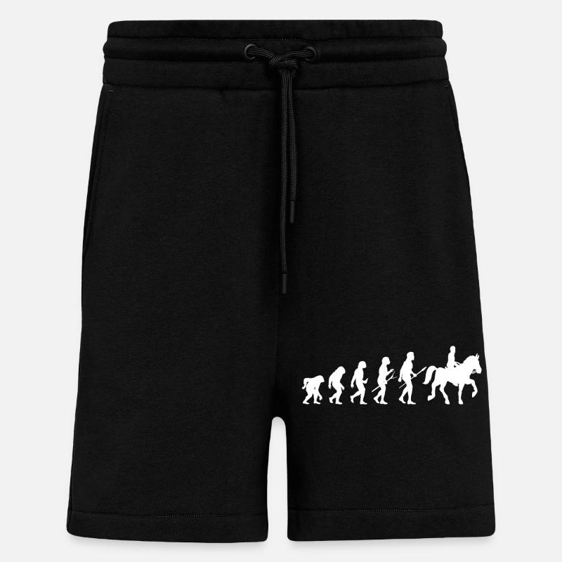 Monter des chevaux Evolution - Short bio décontracté fabriqué en UE - SOLID BLACK