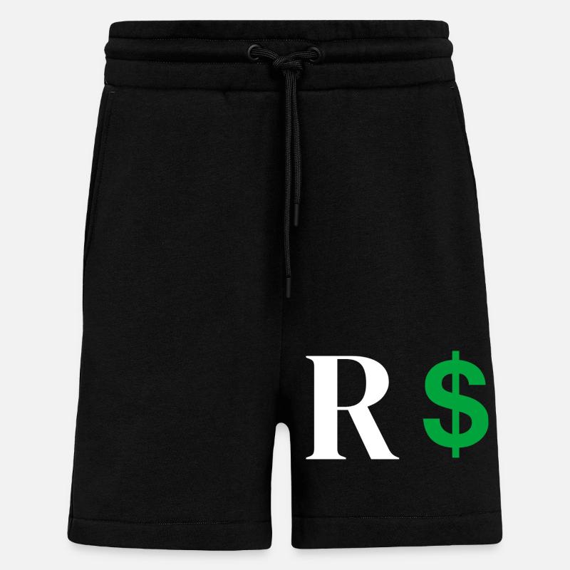 Letter r dollar - Shorts - made by SPREAD - SOLID BLACK