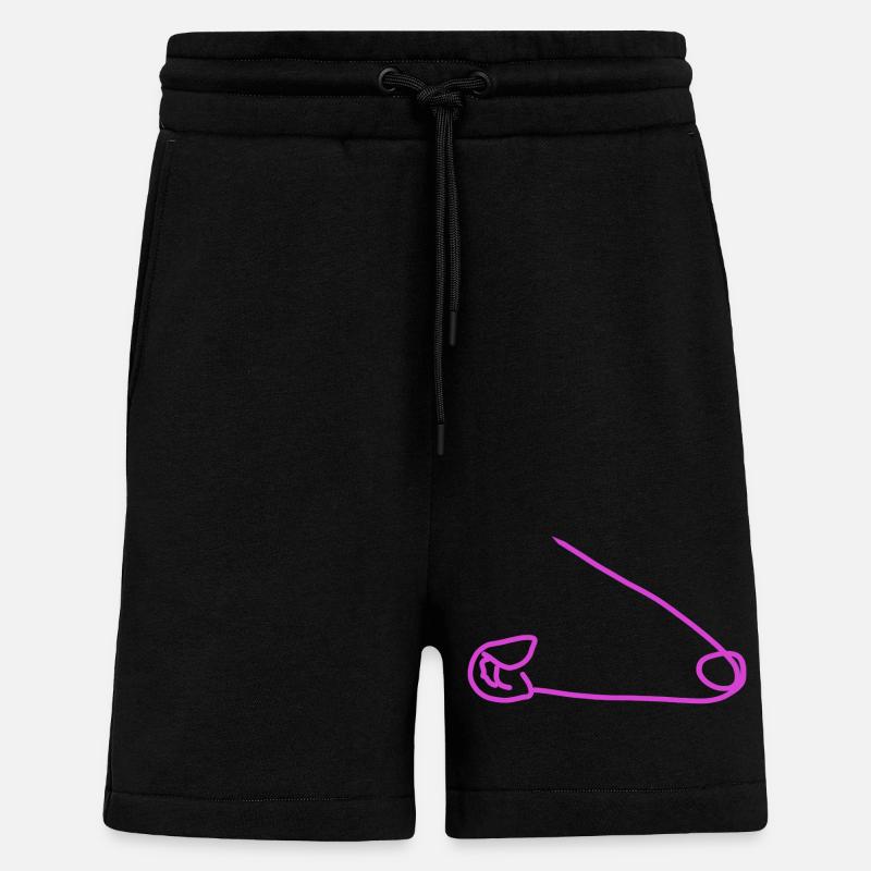 Épingle de sûreté - Short bio décontracté fabriqué en UE - SOLID BLACK