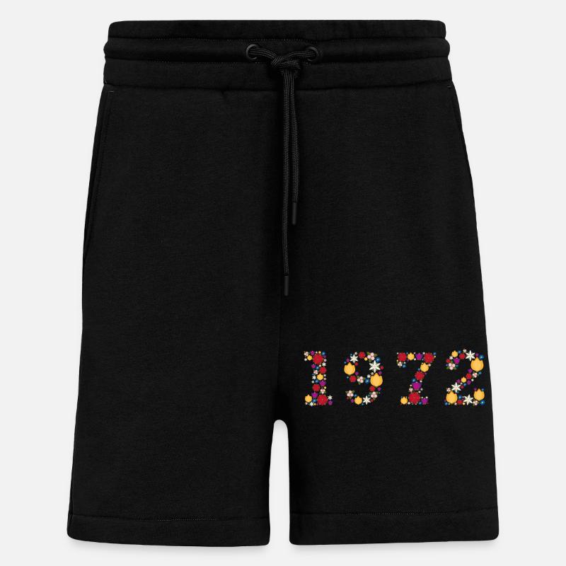 Flowers 1972 - Shorts - made by SPREAD - SOLID BLACK