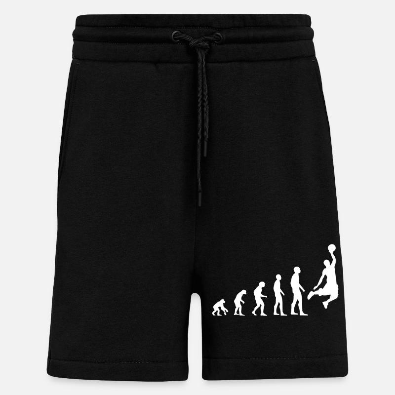 Evolution du basket - Short bio décontracté fabriqué en UE - SOLID BLACK
