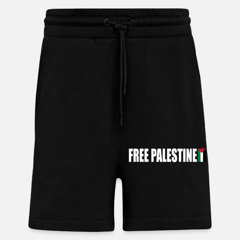 Free palestine - Shorts - made by SPREAD - SOLID BLACK