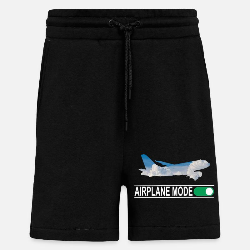 Mode d’avion - Short bio décontracté fabriqué en UE - SOLID BLACK