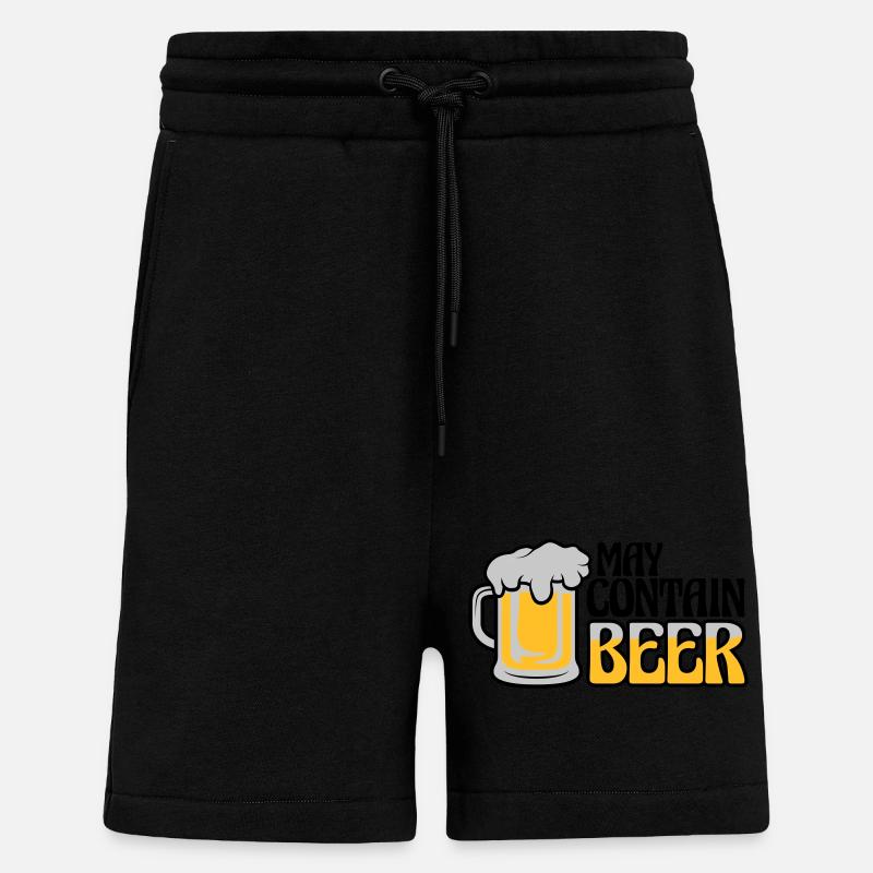 May Contain Beer Spruch - Shorts - made by SPREAD - SOLID BLACK