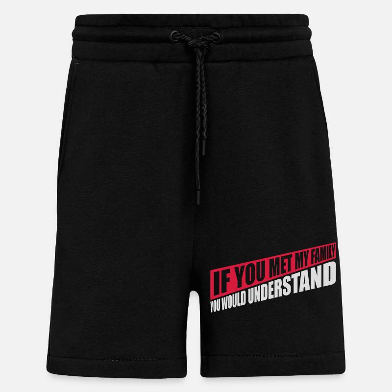 vous comprendriez citation - Short bio décontracté fabriqué en UE - SOLID BLACK